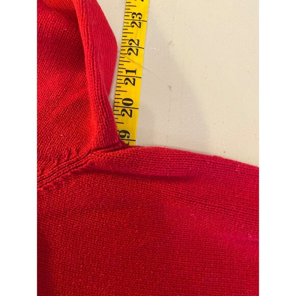 Ralph Lauren Womens Red Crew Neck Sweater Embroidered Crest Logo Small - Picture 9 of 10